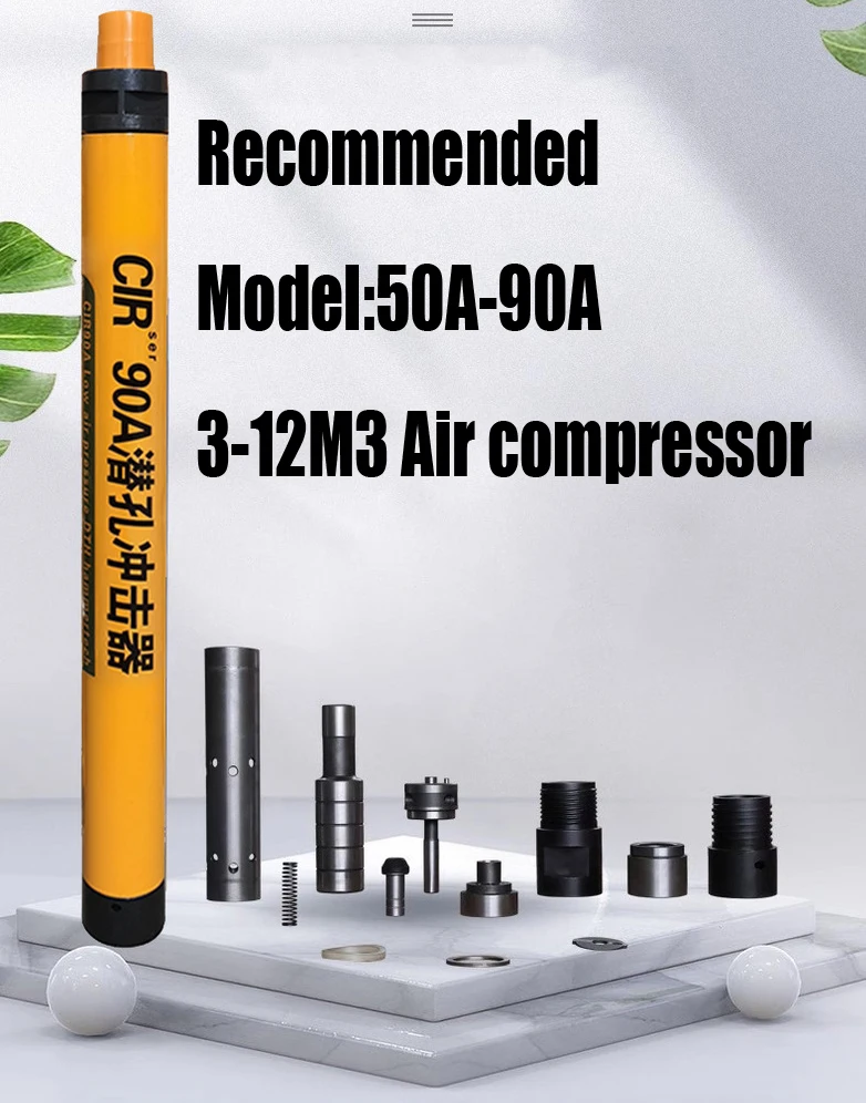 Hot Sale CIR 90 bit dth Hammer 3.5 inch Low Pressure dth Hammer Price for Water Well Drilling