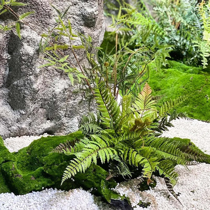 Artificial Boston Fern Bushes Artificial Ferns  Green Plant Simulated Ceilings For Wall Window Decorations Outdoor Indoor Decor