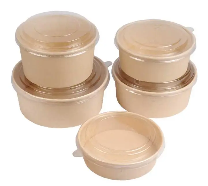 Wholesale disposable reusable custom printed food packing for popcorn soup ice cream fried chicken white paper bucket with lid