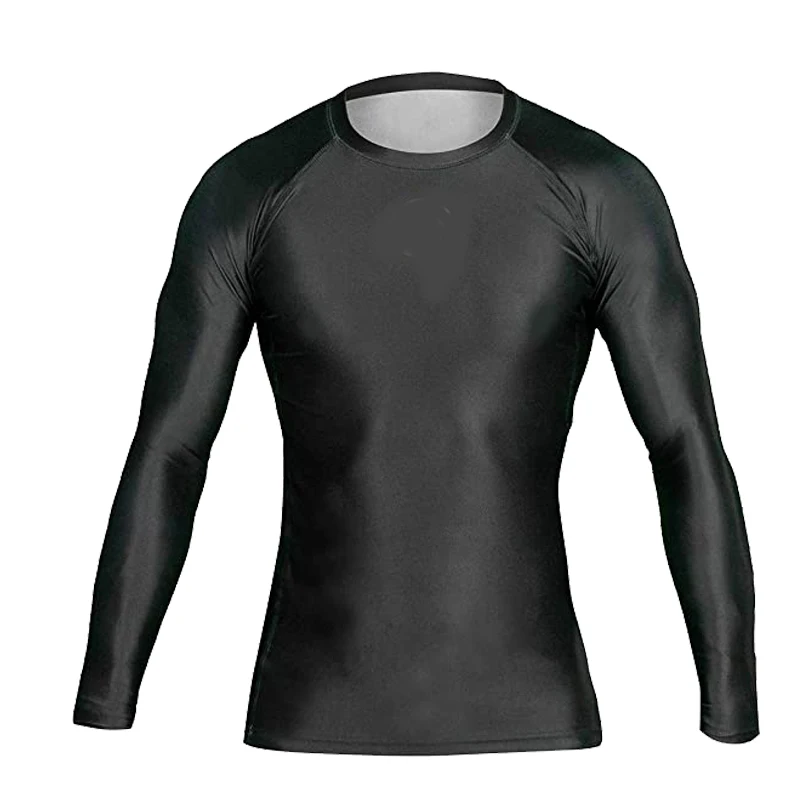 Custom Logo High Quality Wholesale Plain Swim Shirts Printed Long Sleeve Mma For Men Bjj Rashguard Rash Guard