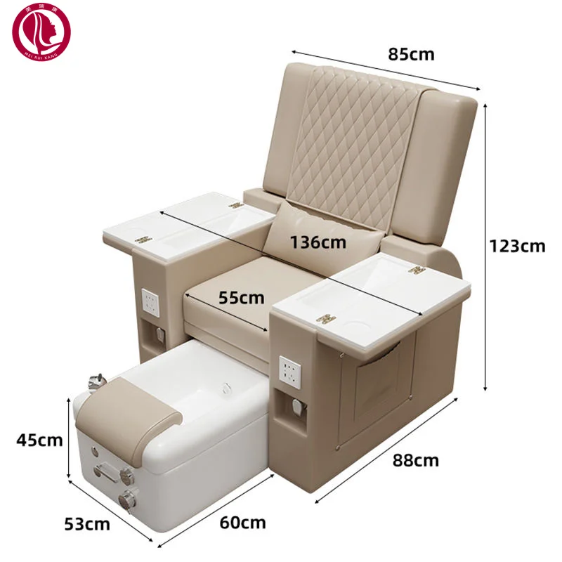 2024 Auto Full body salon spa Massage Manicure Chair Electric Reclining Foot Nail Pedicure Chair With Surfing Function
