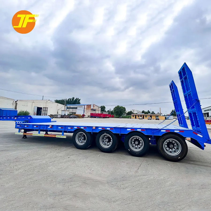3 оси 60 100 тонн съемный низкорамный прицеп Lowboy полуприцеп