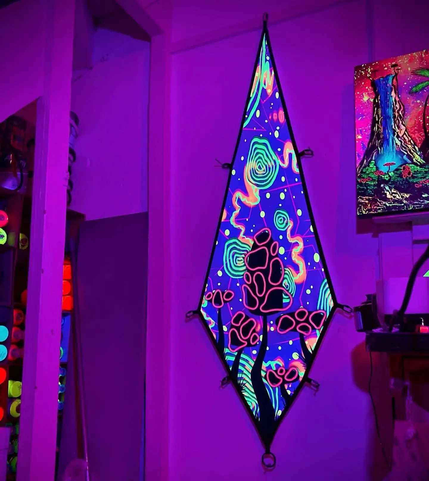 UV reactive ink to fabric Fluorescent banner