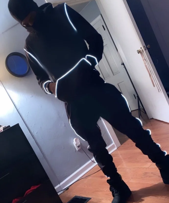 Private Label 2022 Couples Hoodie and Joggers Two Pieces Tracksuit Set Reflective Unisex Sweatsuits