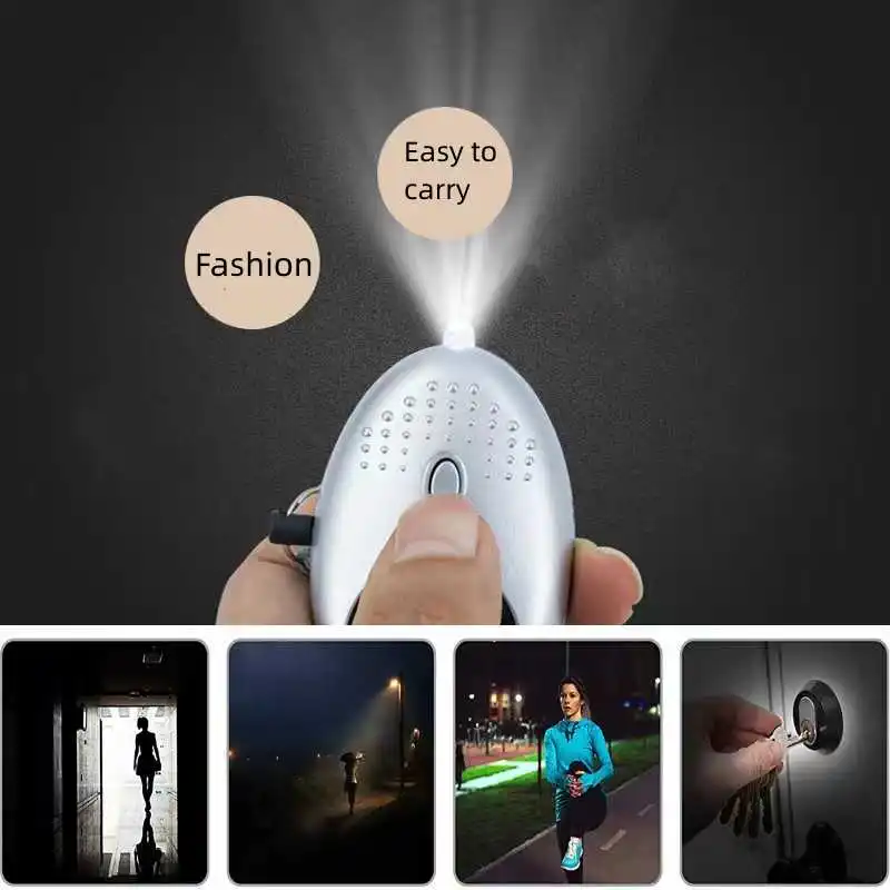 2023 best selling personal alarm with high volume anti-loss alarm LED light keychain