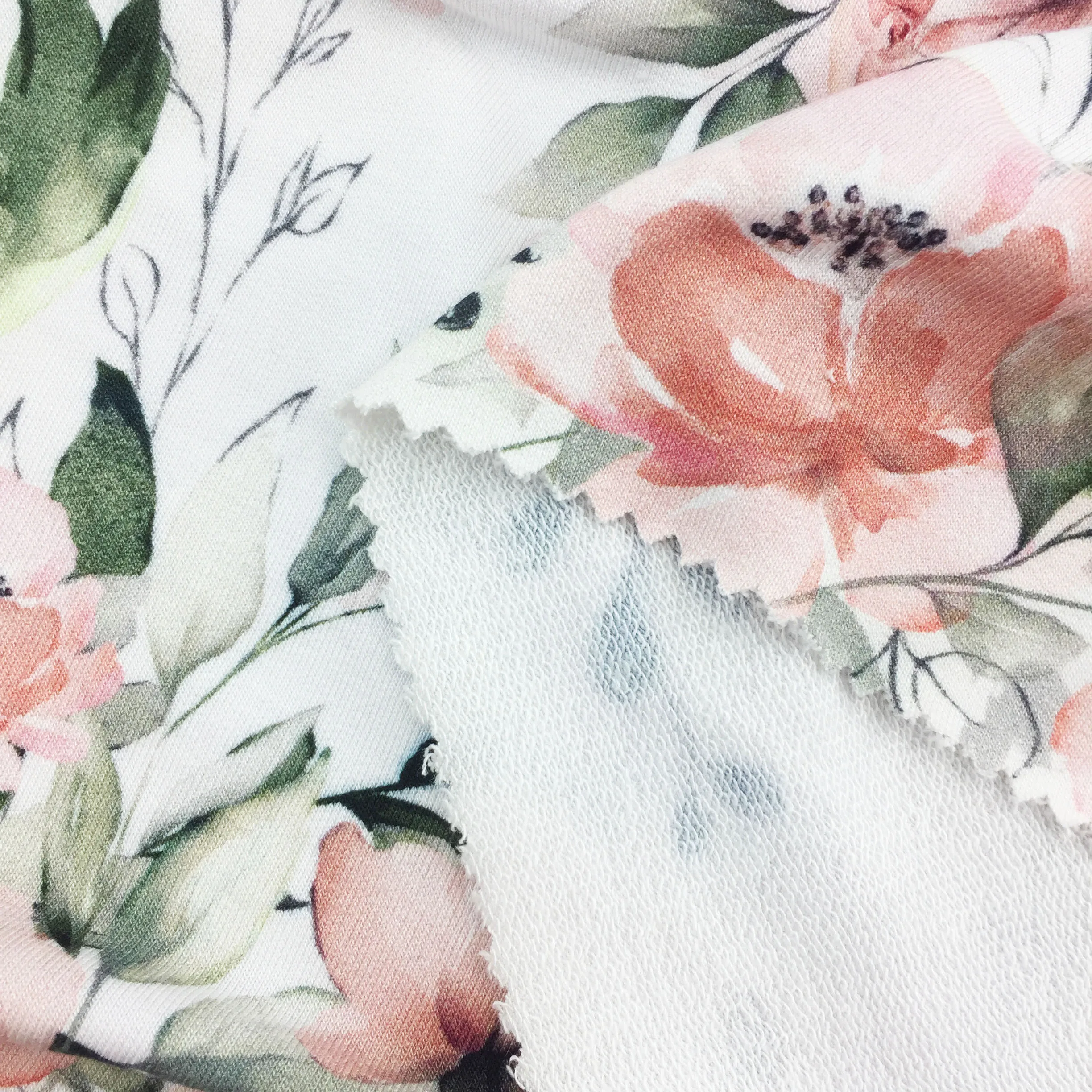 No moq 65%bamboo 30%cotton 4-ways stretch knit bamboo hoodie material fabric printing