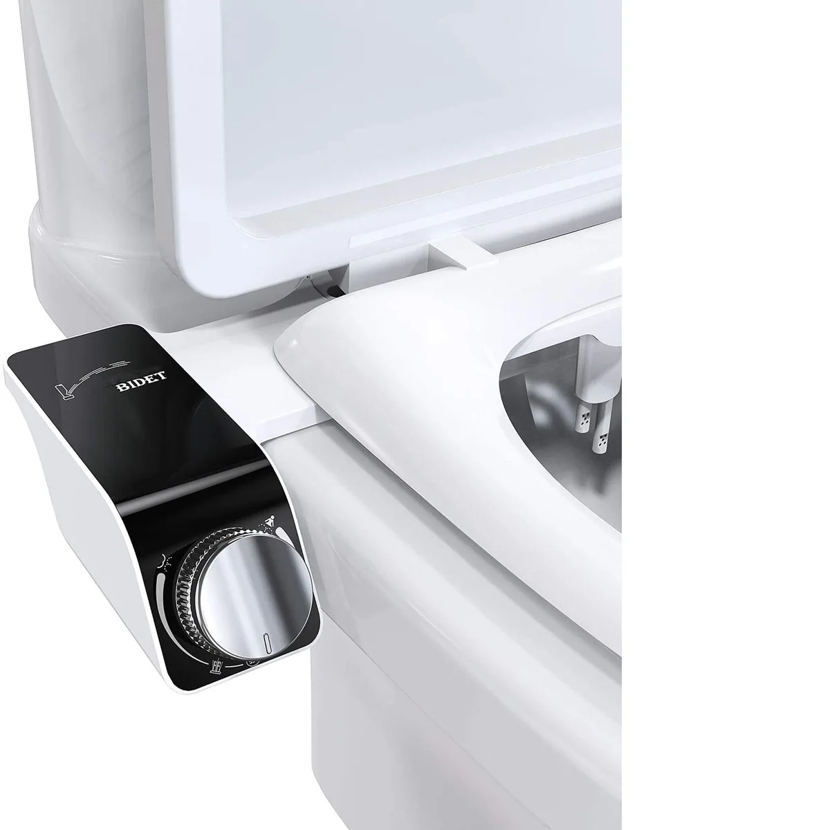 Self-Cleaning and Retractable Nozzle, Fresh Water Spray Non-Electric Mechanical Toilet bidet Seat Attachment