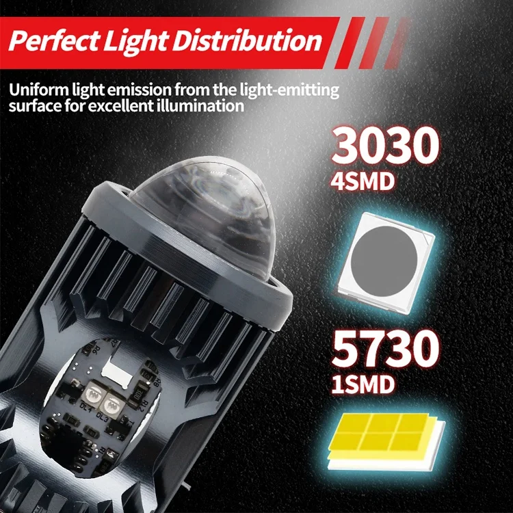 Factory mini Driving Light DRL Motorcycle Led Headlight bulb H4 H6 BA20D P15D Auto Car fisheye Projector Lens dual color