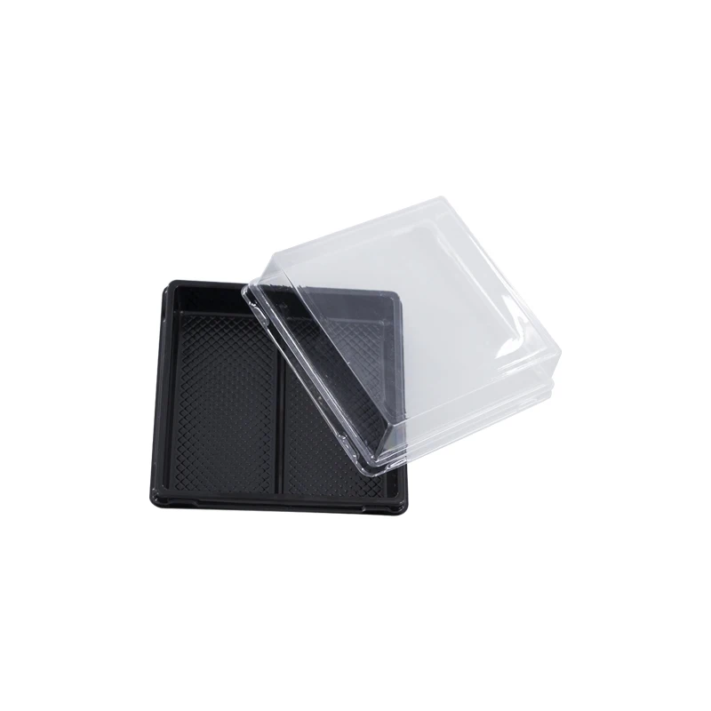 
Chinese manufacturers new design plastic biodegradable clear custom food cake containers packaging box 