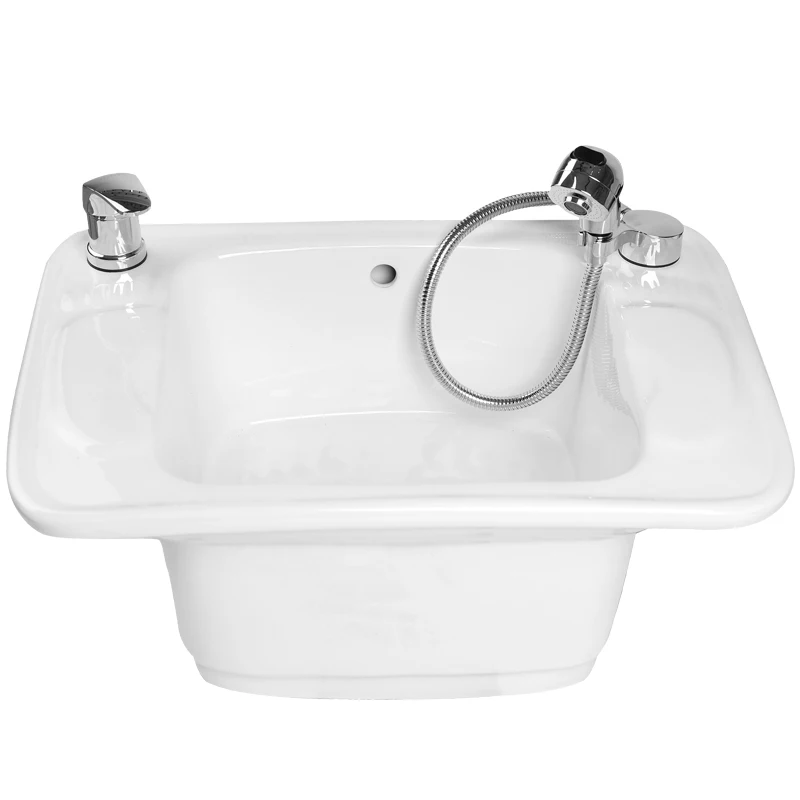 Simple modern acrylic ceramic foot bath massage factory wholesale pedicure shop hotel spa bath