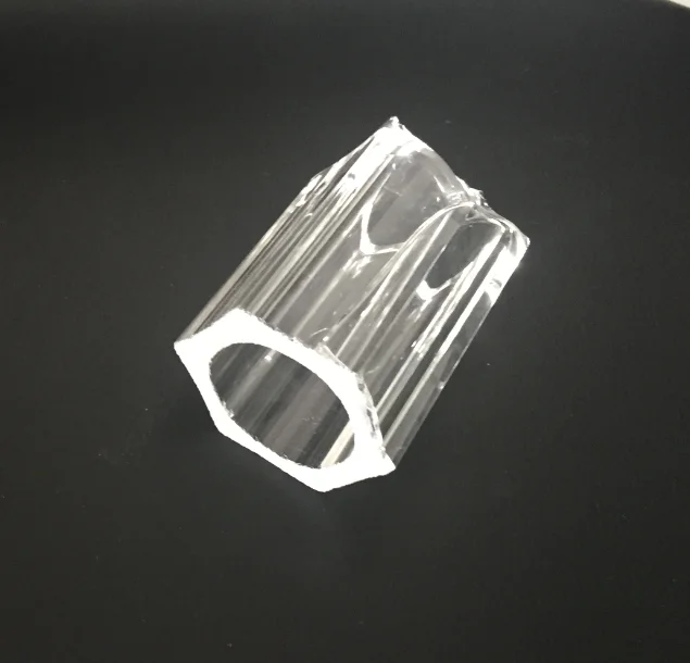 clear profiled hexagon glass tubing