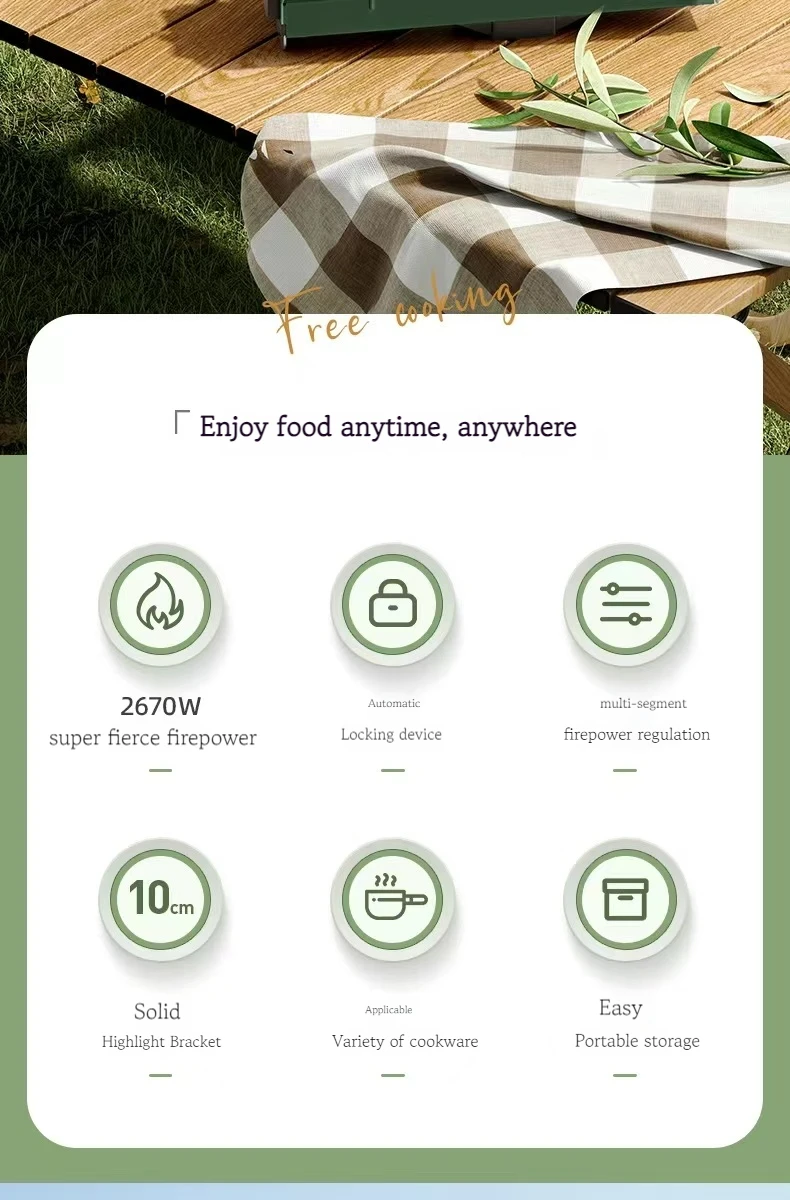 Carabiner outdoor portable folding camping stove Gas Carabiner boiling tea stove