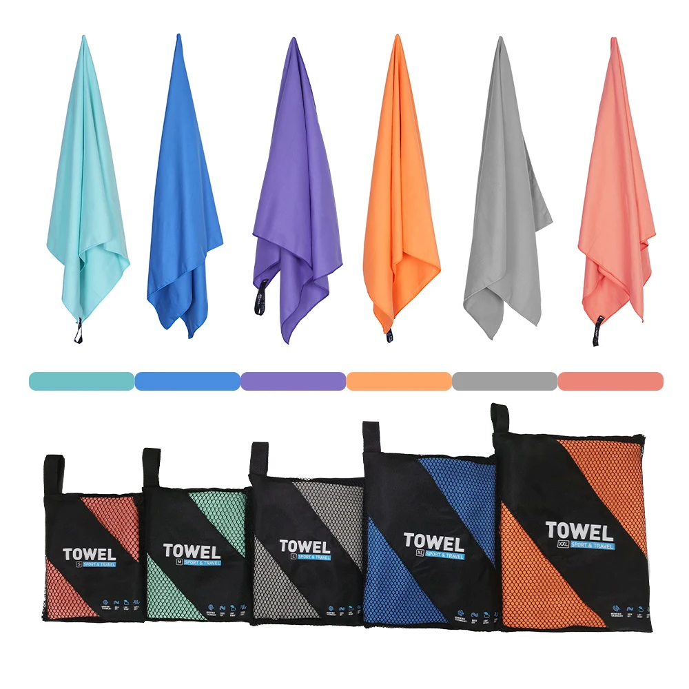 Microfiber Large Portable Beach Towel Quick Dry Sand Free Beach Towel With Beach Bag
