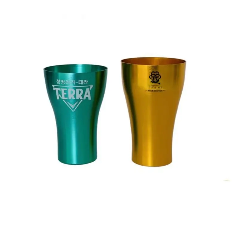 heat sensitive color changing Aluminum water bottle aluminum mug Custom Christmas Print Reusable Aluminum Oxide Cold Drink Mugs
