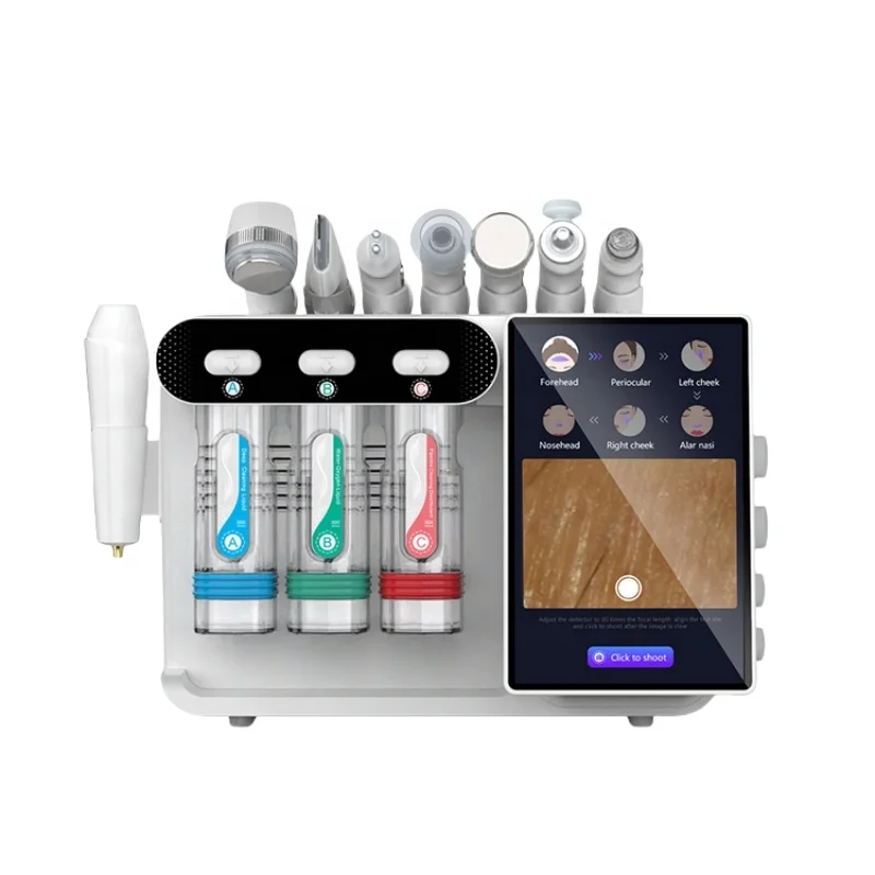 Professional 7 IN1 hydro Beauty Dermabrasion CE FCC Micro Bubble Best Acne Skin Care Hydro Facial Machine Manufacturer