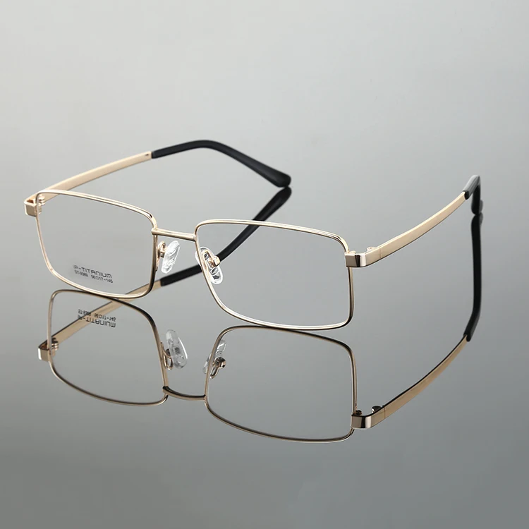 Модная оправа для очков квадратной формы титановые оптические очки близорукости полная