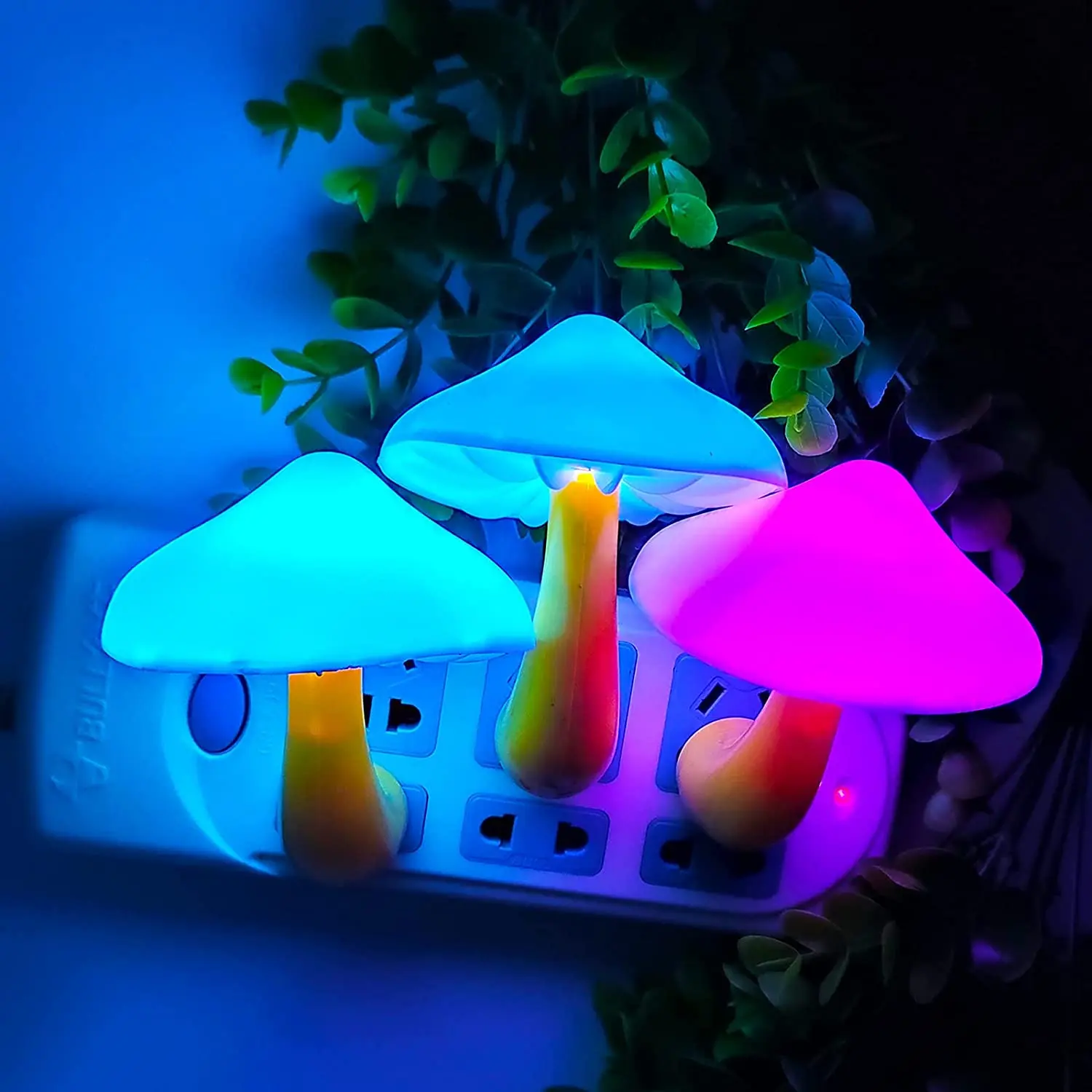 High Quality baby Sensor bedroom decor LED Colourful Plug in Mushroom Lamp kids Night Lights