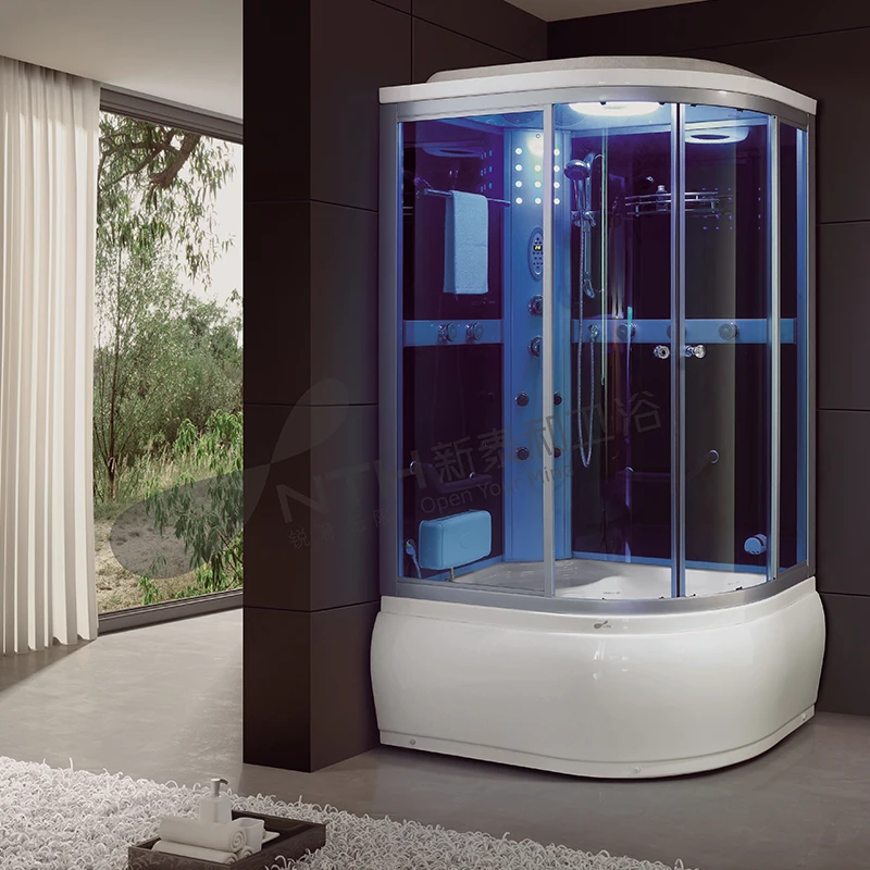 Hot Sale Computer Controlled Personal Tempered Glass Steam Room Shower Rooms For Two People