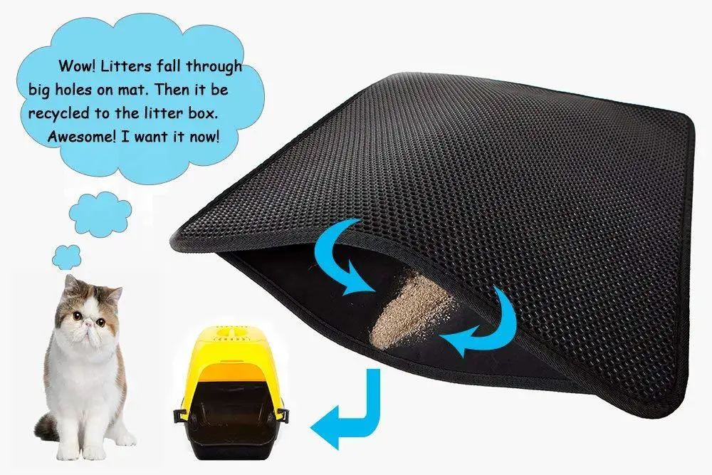 Складной коврик для чистки от производителя водонепроницаемый двухслойный кошачьего туалета EVA