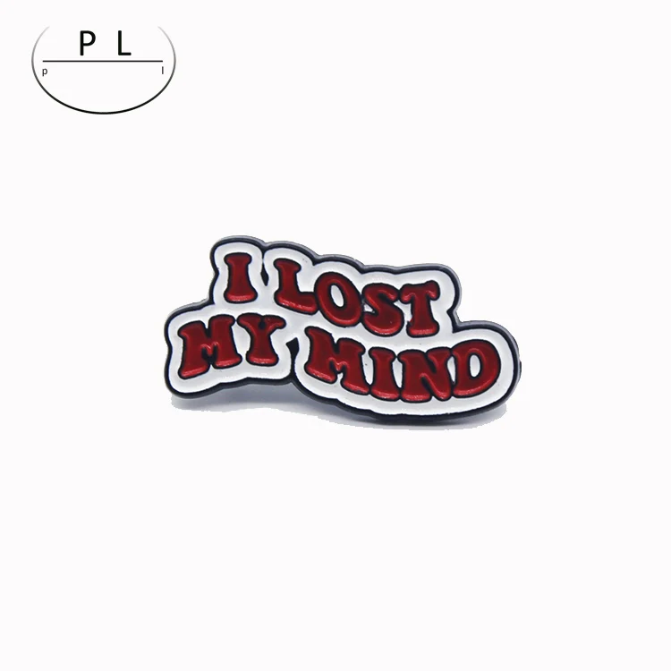 New product manufacturers wholesale hot selling color letters customizable design metal pin badge Lapel Pin