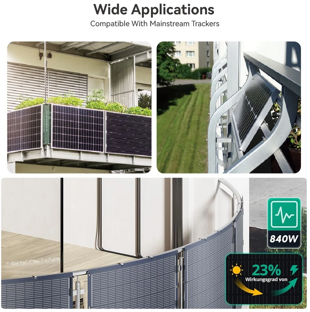 Photovoltaic System Balcony Power Plant 800w 600w Balkonkraftwerk Solaranlage mit speicher set solar mounting system balcony