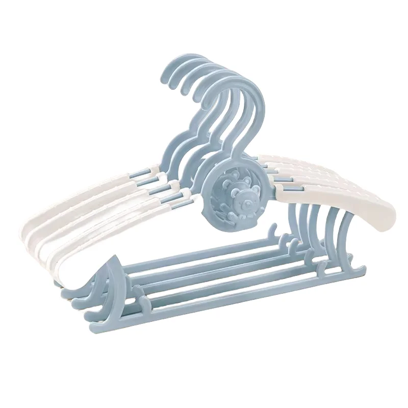 Bear Island Blue Hanger Baby Baby Student Dormitory Small Kids Home Seamless Clothes Rack Storage
