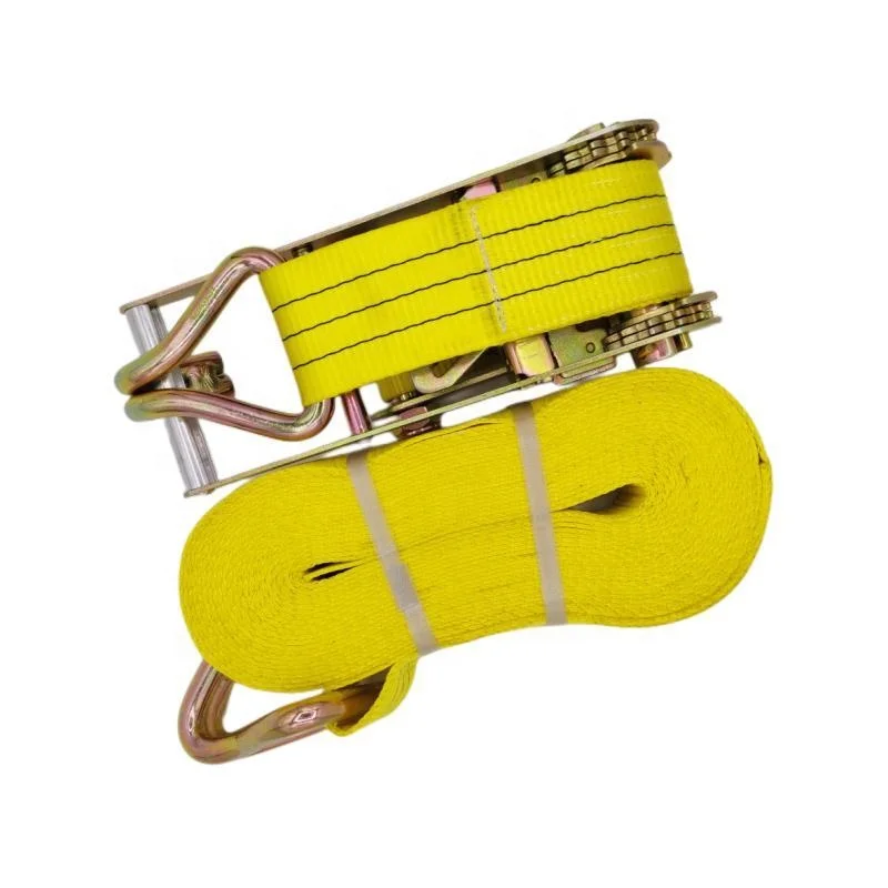 Heavy duty 3 inch 75mm ratchet strap with double J hook