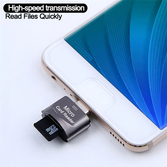 Адаптер OTG с Type C на Micro-SD TF Смарт устройство для чтения карт памяти Samsung Micro USB адаптер Xiaomi