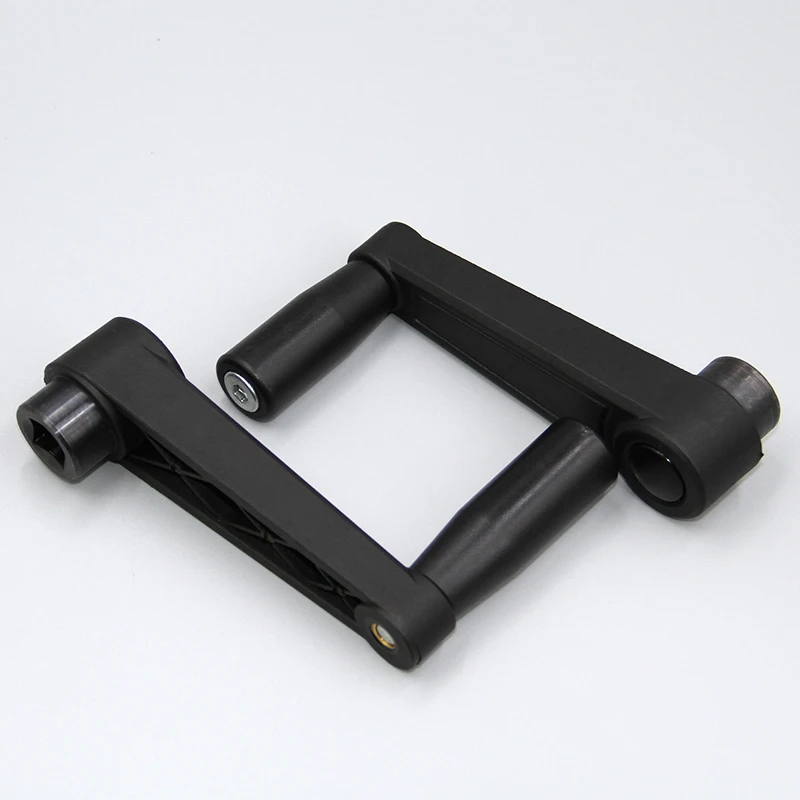 HZ103013 Nylon Crank Handle Steel square Hole Round Hole Mechanical Handle Plastic Rotating Handle