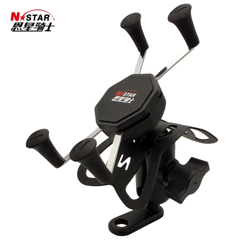 N-star 5.5-6.5 Inch Ball Head Motorcycle Mobile Phone Holder Rear View Mirror Fixed Car Holder