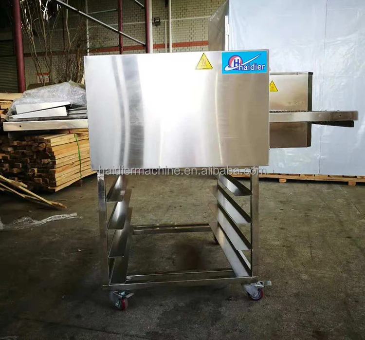Haidier Doubl Belt 18 inch electric Conveyor Crawler Pizza Oven Outdoor with spices grinding stone
