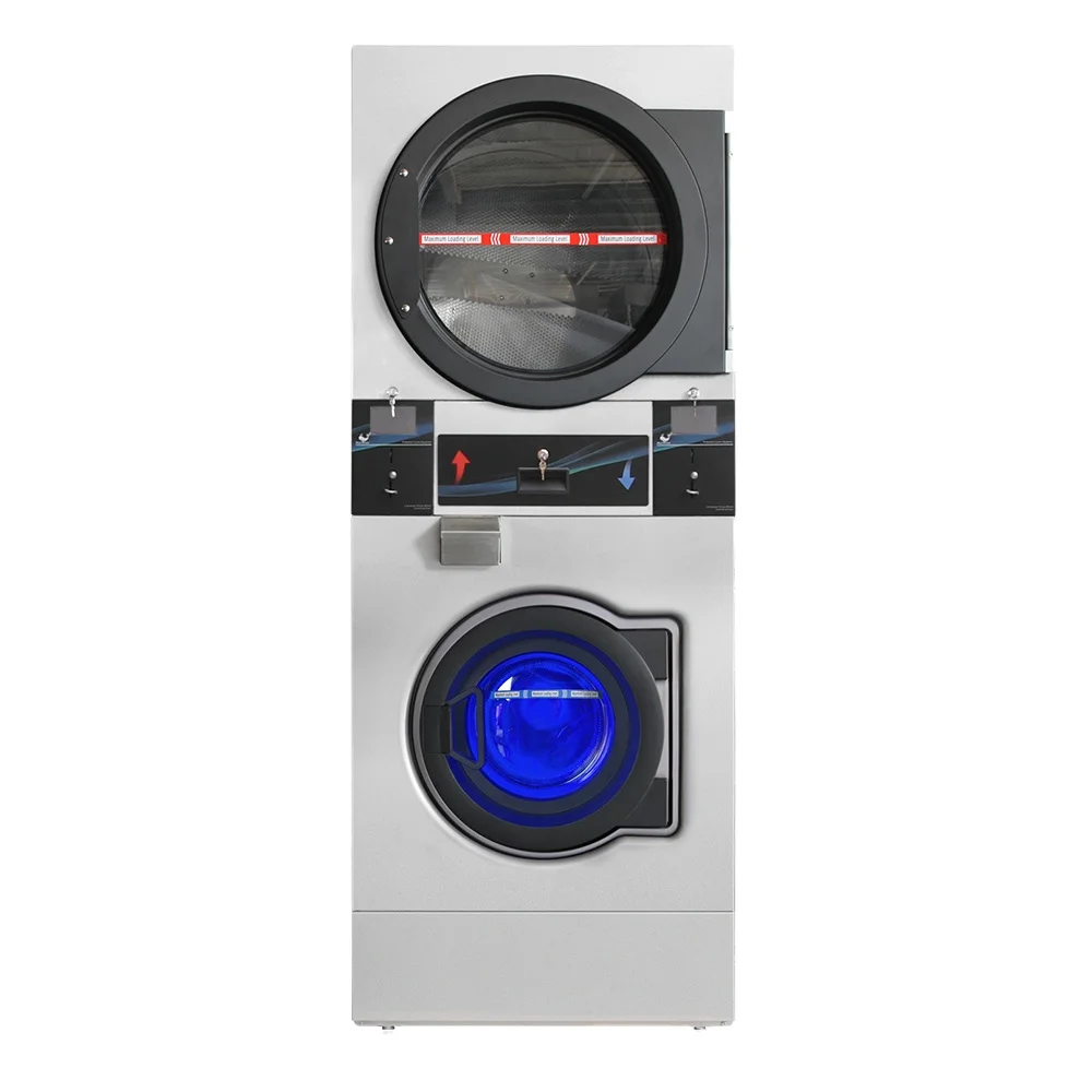 Cheap Stacked Washer Dryer Touch Screen High Quality Washing Machine  for Laundry Shop