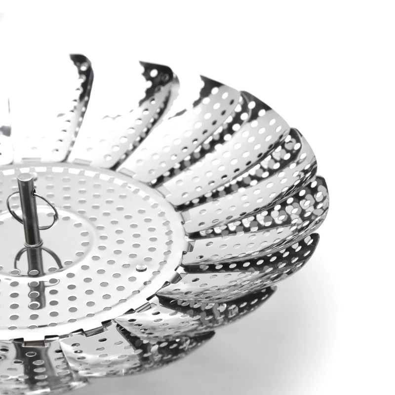 Amazon Hot Sale Kitchen Gadget Household Mini Foldable Multifunctional OEM Stainless Steel Food Grade Steamer