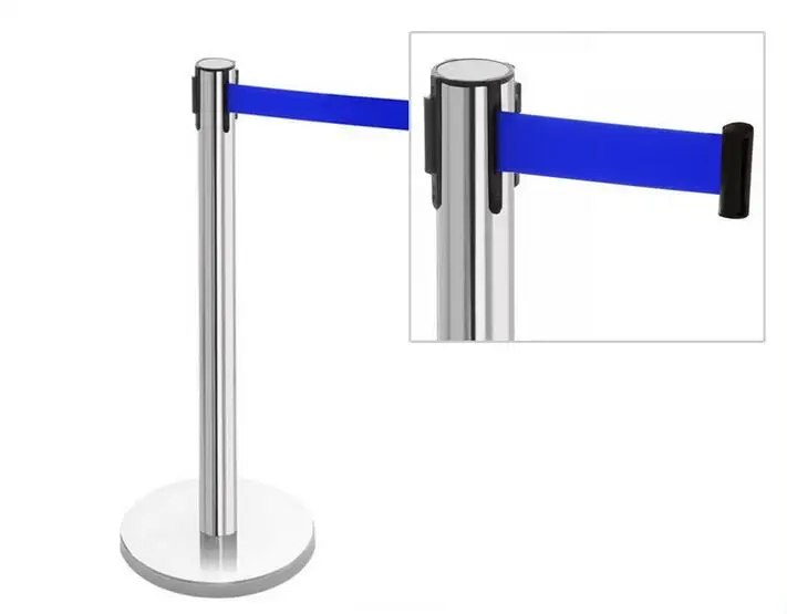low price  Stainless Steel Queue Stanchion Pole , Retractable  Concert Crowd Control Barrier Queue Stand