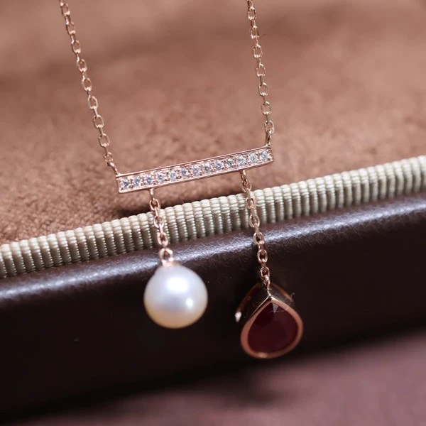 Женское ожерелье из чистого золота 18 карат 14 9