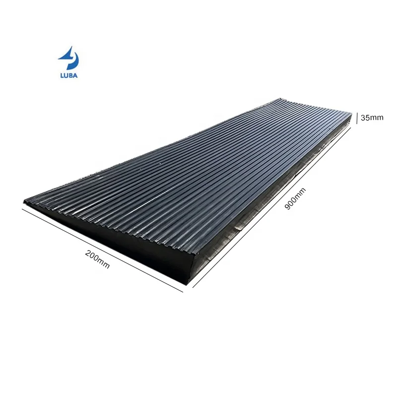 35mm Hot Sale Safety Rubber Black Car Threshold Kerb Curb Ramps Road Ramp For Driveway
