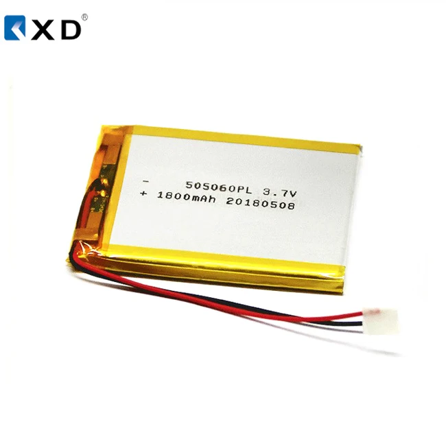 
KXD ultra thin flat 3.7v 1800mAh 1600mah 1500mAh 505060PL lipo battery 