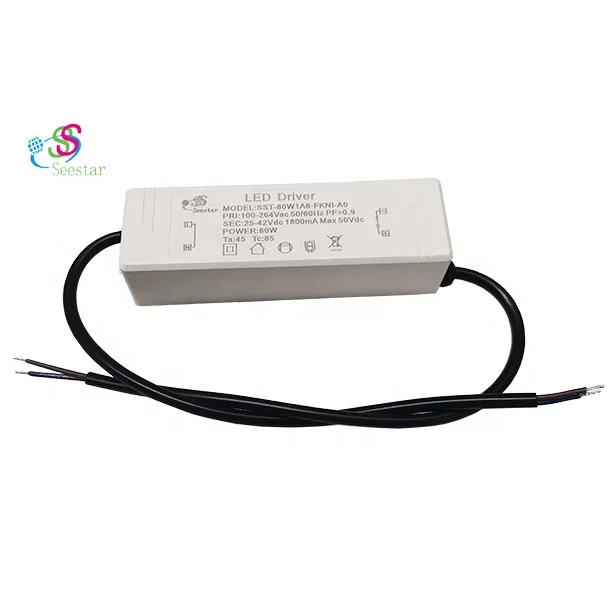 Seestar 80W Isolated AC100-264V DC25-42V SELV CB standard Withstand 3750V High power factor>0.95 Saudi Arabia  led driver