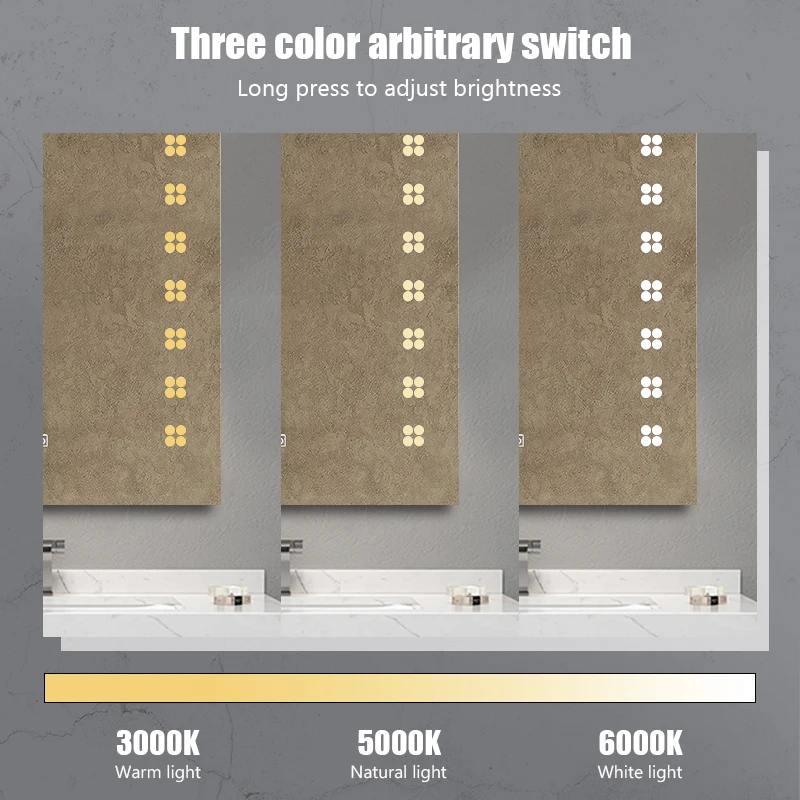 ODM/OEM Low Price Design Sensor Touch Switch Defogger Waterproof Hotel Bathroom Wall Smart Led Mirror