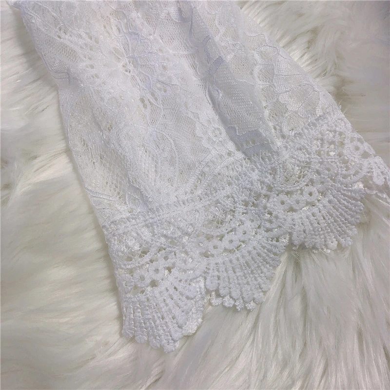 Shopfiy Hot Sale Lace Hollow Crochet Swimsuit Cover Ups Bathing Suit Beachwear Tunic Beach Dress Hot