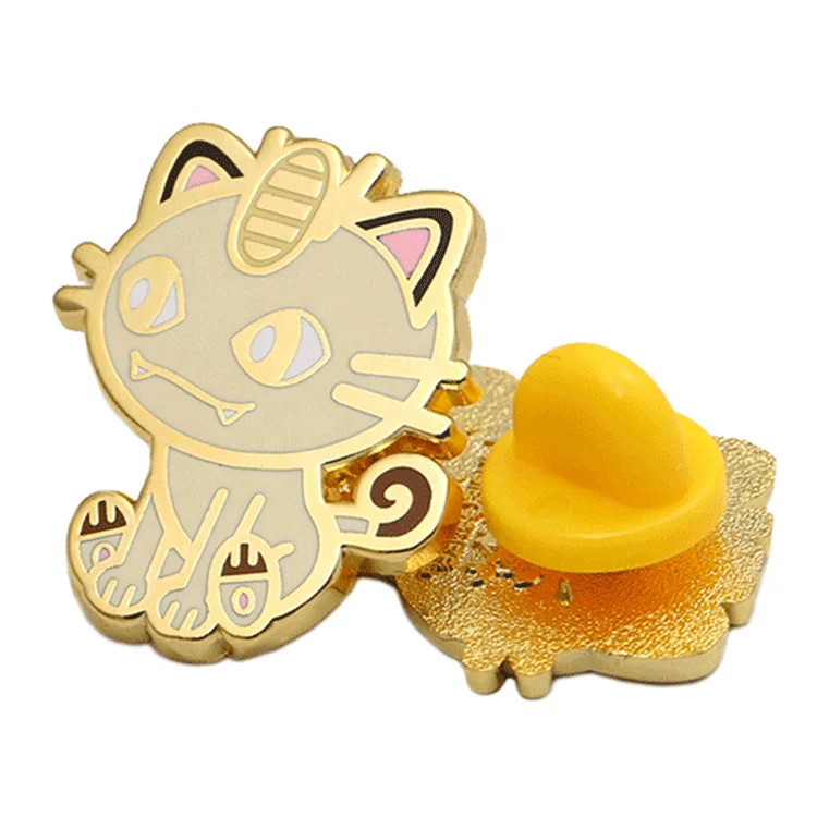 
China factory wholesale custom gold plated metal hard enamel lapel pins with backing card 