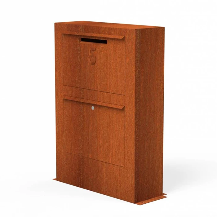 Locking  modern mailbox post boxes for home
