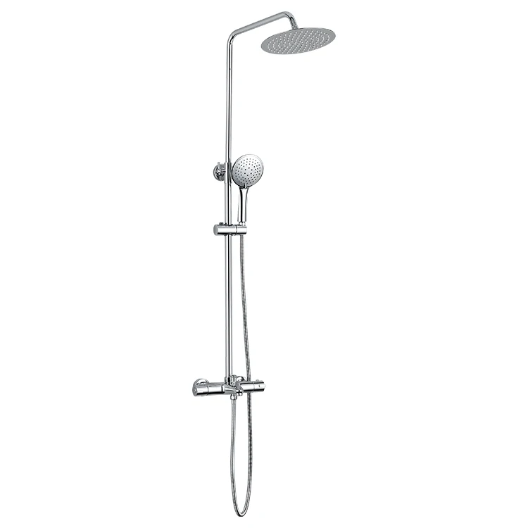 Bathroom Smart Thermostat Brass Body Shower Shower Set 304 Stainless Steel Wall Mounted Bathtub Shower Faucet Set