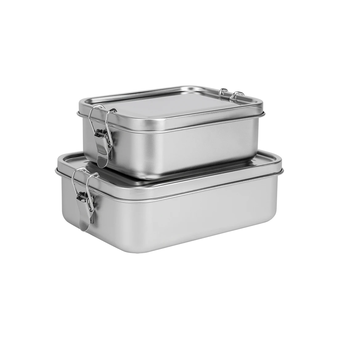 Stainless Steel Bento Lunch Box With Leakproof Plastic Lid Kids Steel Lunch Container For Teenagers Microwave Safe
