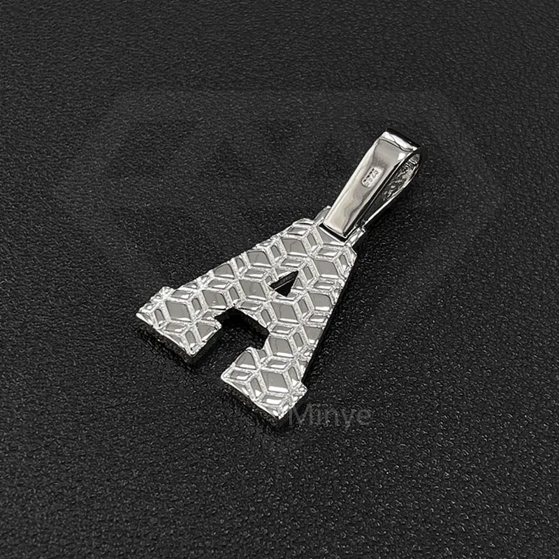 Newest Custom Hip Hop Iced Out Letter Pendant Necklace S925 Sterling Silver Moissanite Pendant