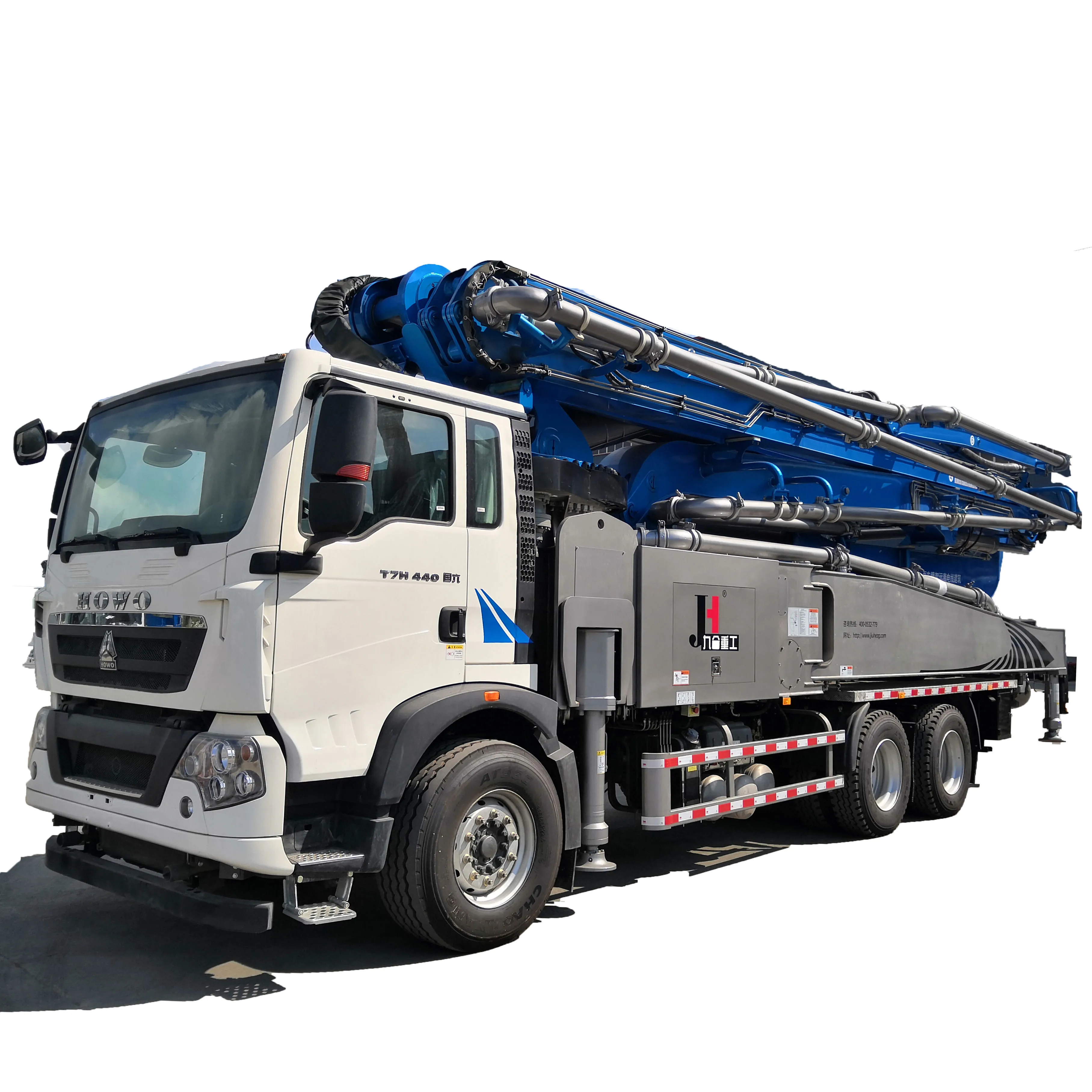 JIUHE Mobile Trailer Concrete Pump 30m 38m 48m 52m 56m 58m 62m 70m concrete pump truck price