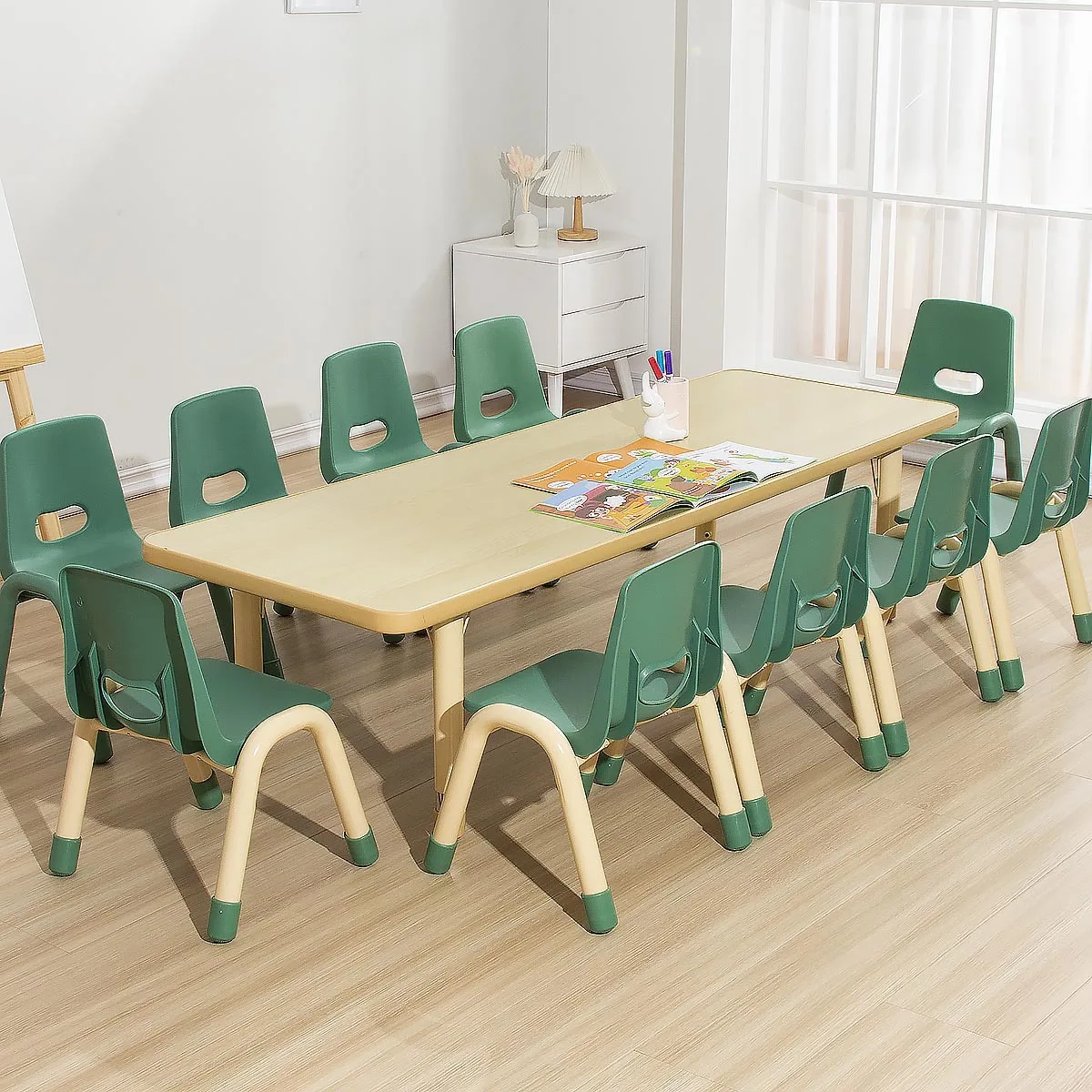 Ekintop Kids Daycare Center Wooden Furniture Kindergarten Wooden Furniture Wooden Table For Sale