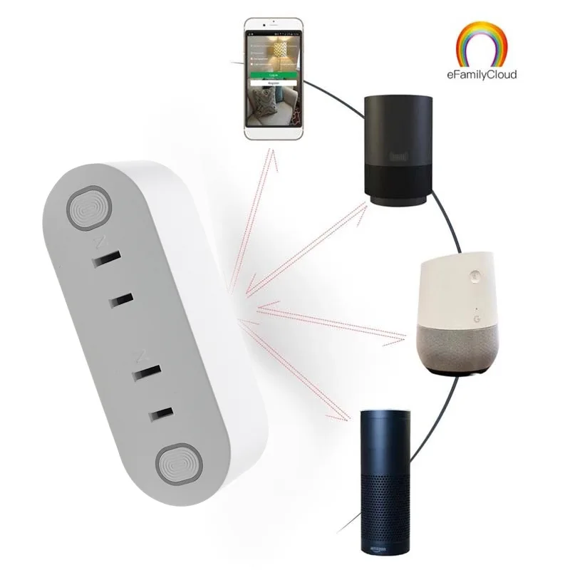 Wifi Electronic Switch Timer Switch Voice Control Smart Power Plug intelligent outlet WIFI controlled ON-OFF Socket