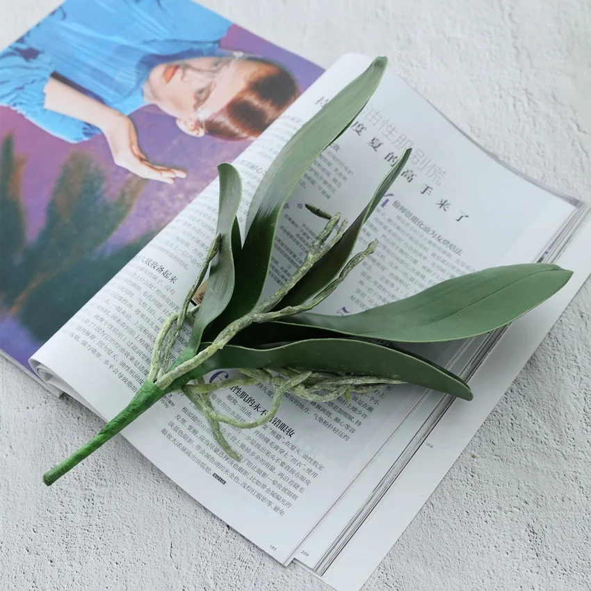 Factory hot sale decoration artificial butterfly flower plant wholesale orchid leaves