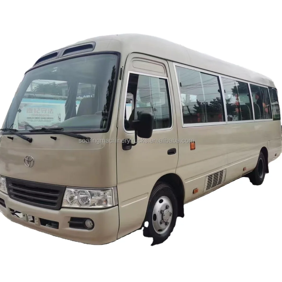 New Used Diesel Cars Toyota 28-30 Seater Seats Coaster Bus for Sale Mini Bus Manual Drive Euro 3 for Sale